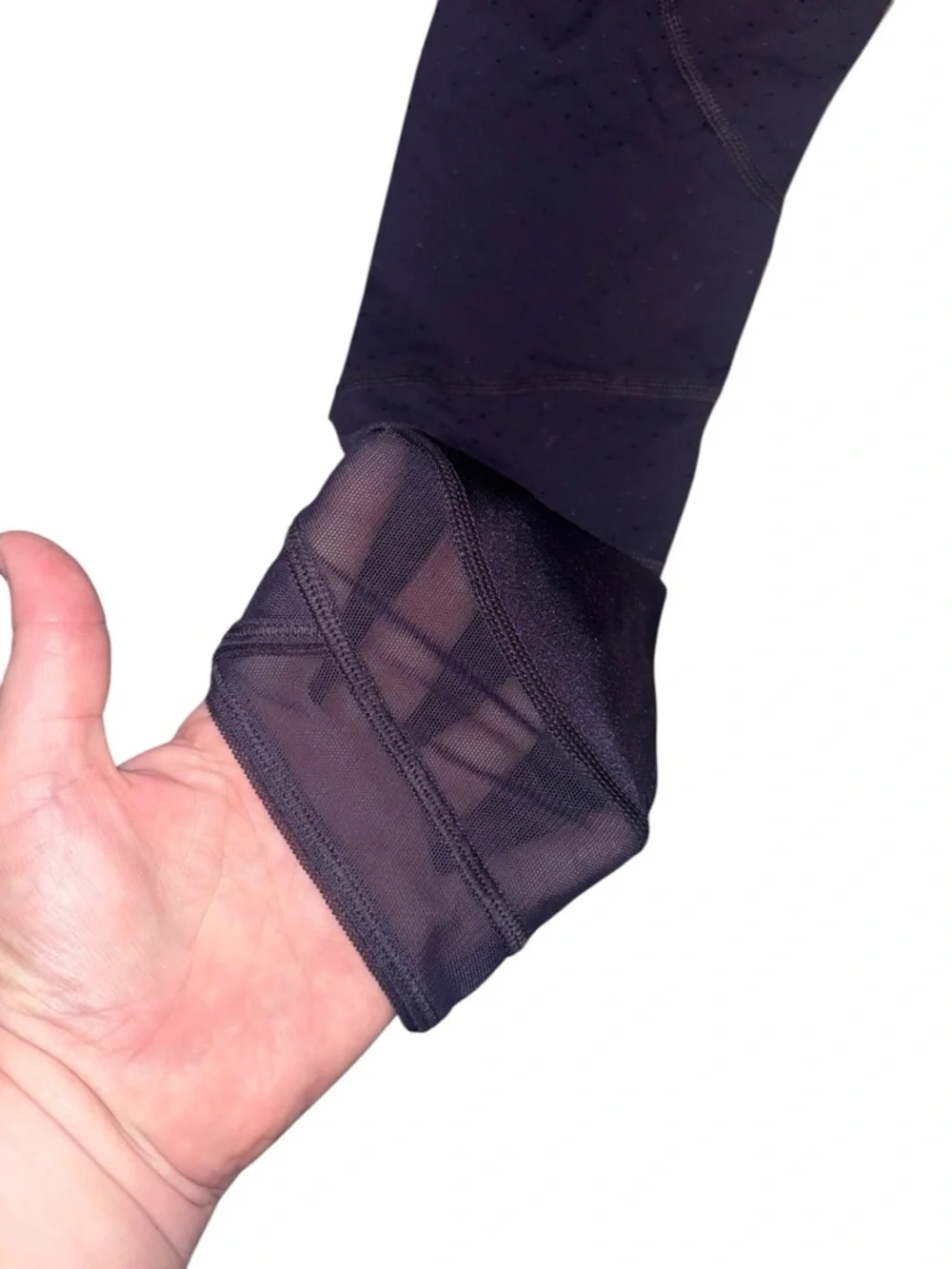 Lululemon Nulu Dark Purple Mesh Panel High Rise Leggings Size 2